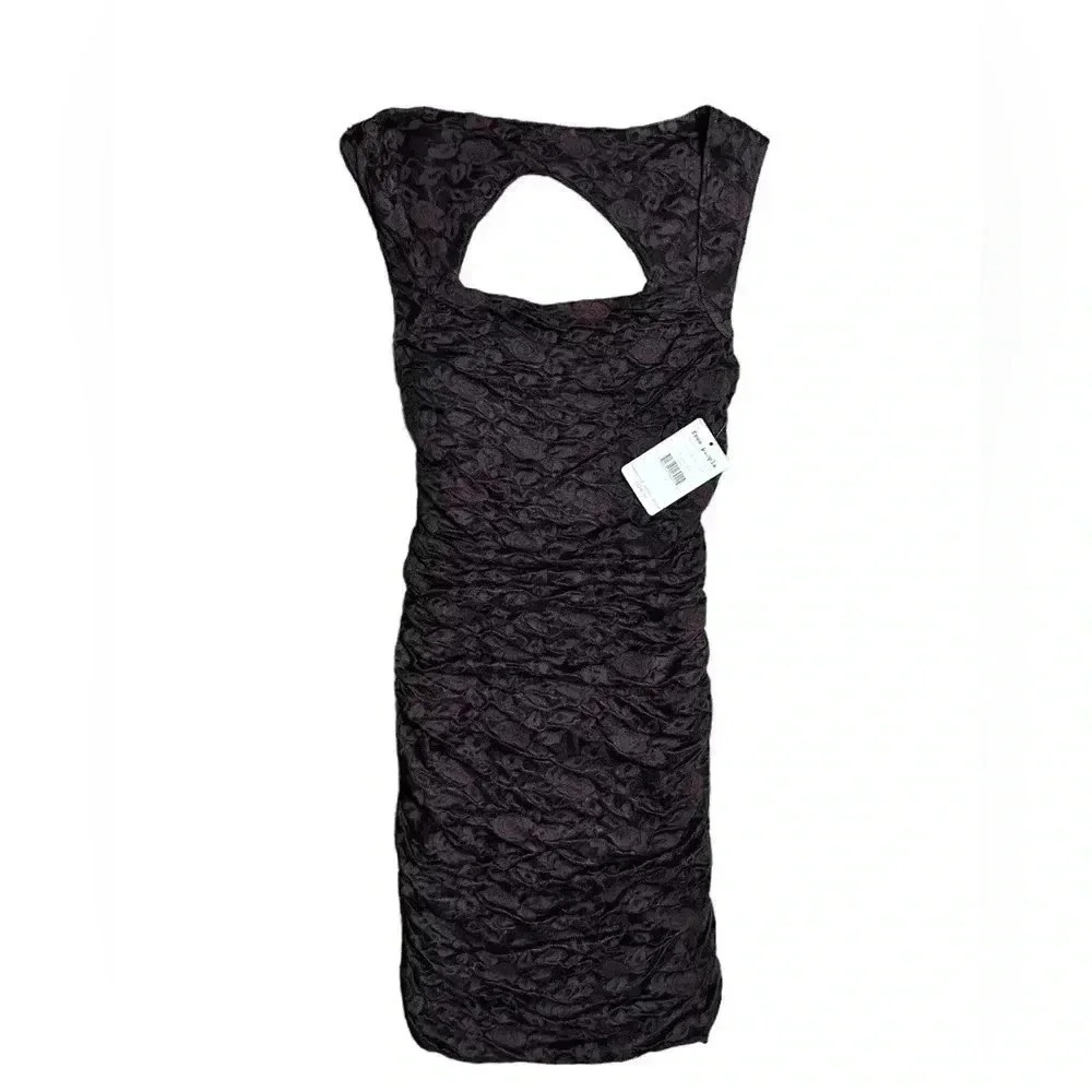 Free People NWT Ruched Floral Bodycon Dress Size Medium XS